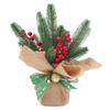 26/30CM Artificial Christmas Tree Table Decoration Simulation Red Berries Pinecone for Home Office Decor 2025 New Year Gift