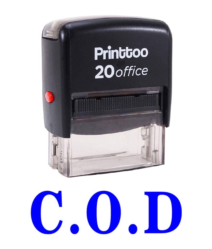 Printtoo Office Stationary C.O.D Self Inking Rubber Stamp Custom Stamp-Black