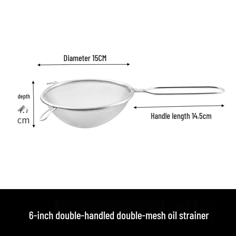 

Stainless Steel Dual-Handle Oil Skimmer and Slag Filter Spoon