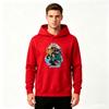 Men's Demon Anime Printed Pullover Hoodie Casual Long Sleeve Warm Hooded Sweatshirt for Daily Wear