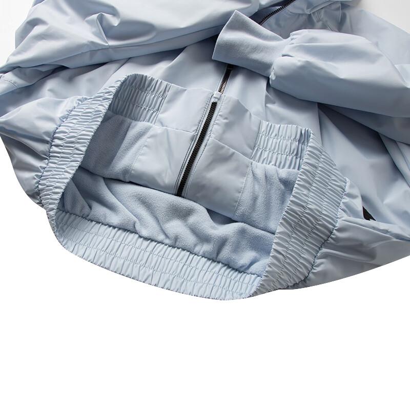 Adidas Solid Color Casual Hooded Long Sleeve Jacket Women Jackets Blue IM8843