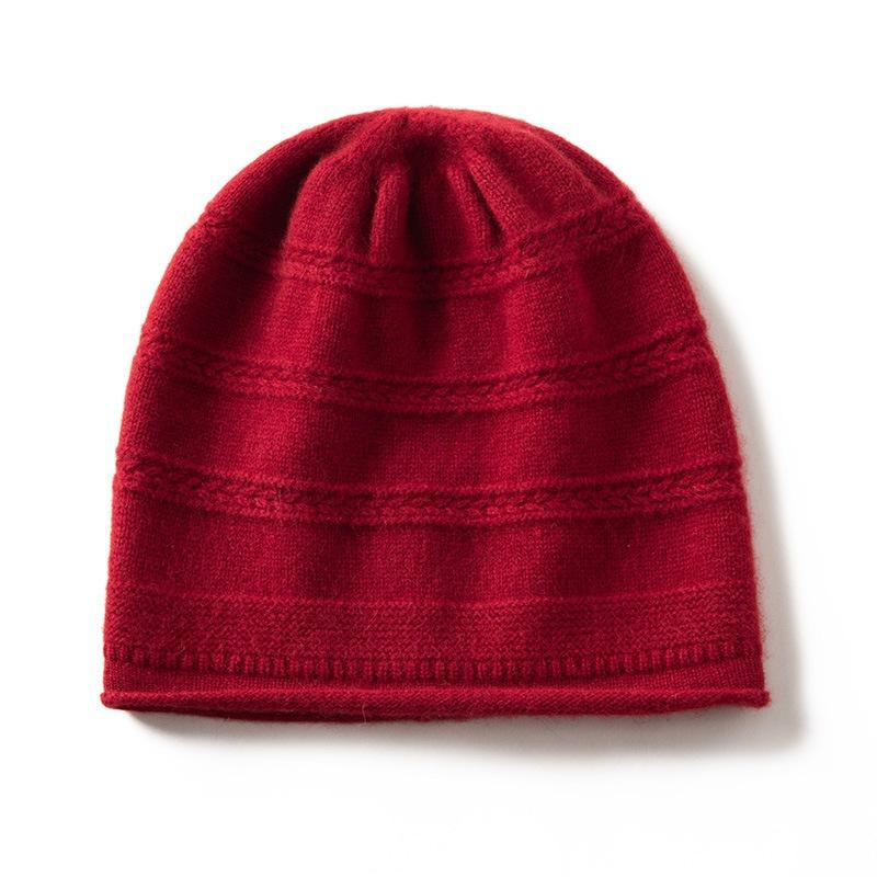 Women's New Cashmere Hat Is Soft and Warm, Simple Wool Hat, Autumn and Winter New Cold Hat Versatile Casual Bag Head Hat