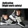 Men's Shoes Safety Shoes Lightweight Sports Casual Air Cushion Shoes Steel Toe Cap Anti Impact Anti Puncture Labor Protection Shoes