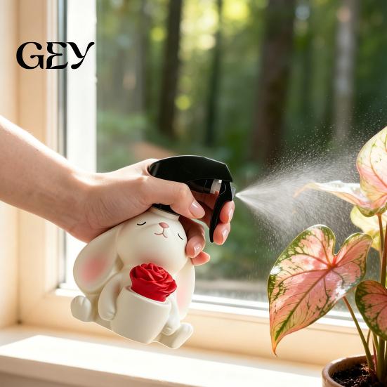 Dekorative Pflanzensprüher Süße Kaninchen Sprühflasche, Feiner Nebel Wassersprüher, 280ml Haushaltsflasche Gartenarbeit für Blumenbewässerung Hausreinigung