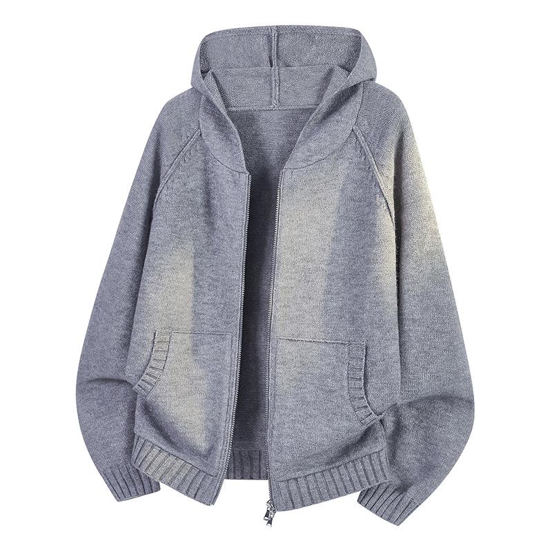 TUCANO Men's 2025 Winter Loose Fit Hooded Knitted Cardigan Sweater