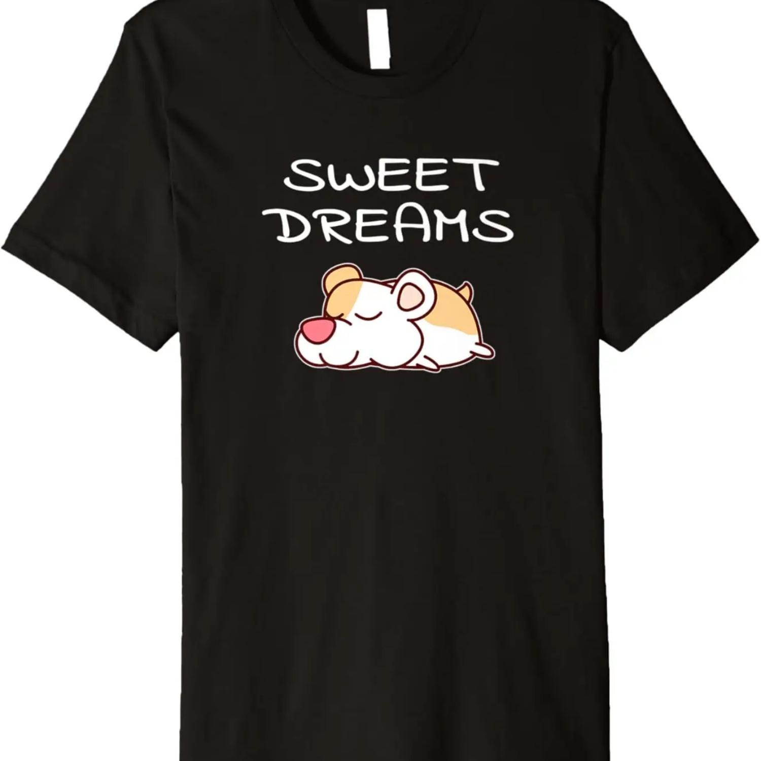 

Guinea Pig Hamster Sweet Dreams Pajama for Bedtime Premium T-Shirt S чёрный
