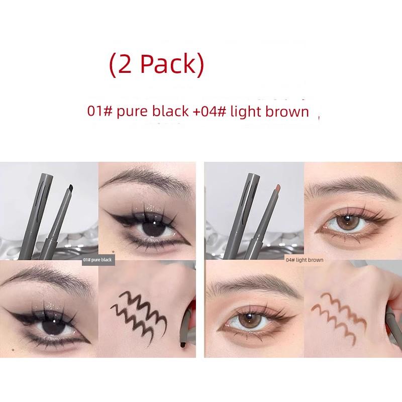 Red Blade Eyeliner Not Smudge Waterproof Sweat-Proof Long-Lasting Ultra-Fine Eye Shadow Pen Two-in-One Newbie Beginner