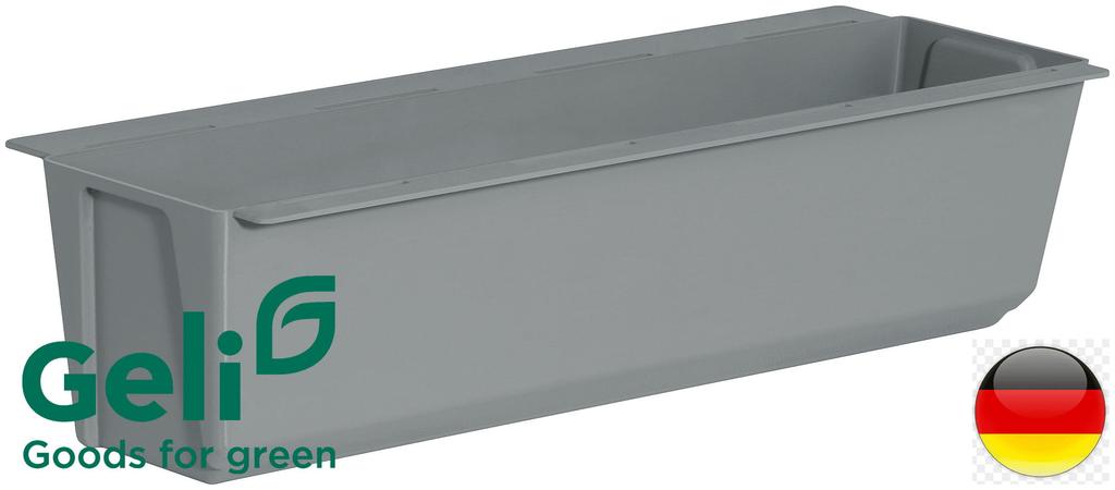 Flowerpot + brackets for mounting on a pallet or fence Easy 37x10x10cm gray