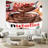Custom Name Nutella Print Tapestry, Backdrop, Easy Setup, Ideal for Bedroom, Office & Living Room, with Aesthetic Wall Hanging Decor.