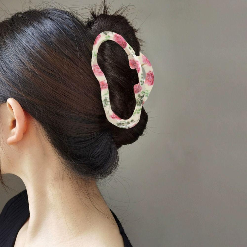 Haarspange im koreanischen Stil, hohle Krallenform, geometrischer Haifisch-Haarclip aus Acryl, elegante Wolkenform, Haarspange für Mädchen