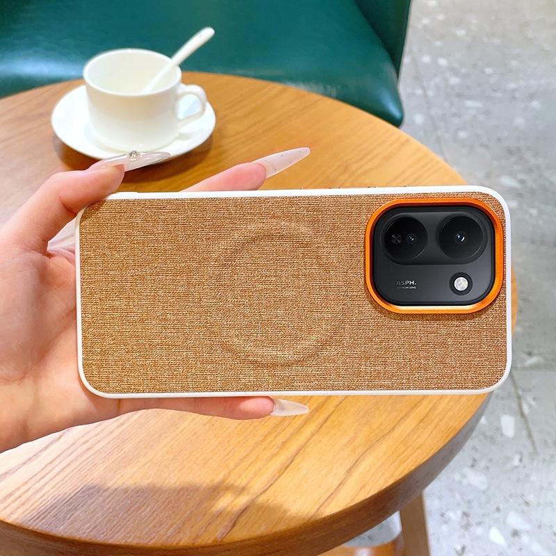 Applicable To Vivoy51pro Mobile Phone Case iQOOZ11 Magnetic Case iQOOZ11x Cloth Pattern Protective Case Y500i Hard Case