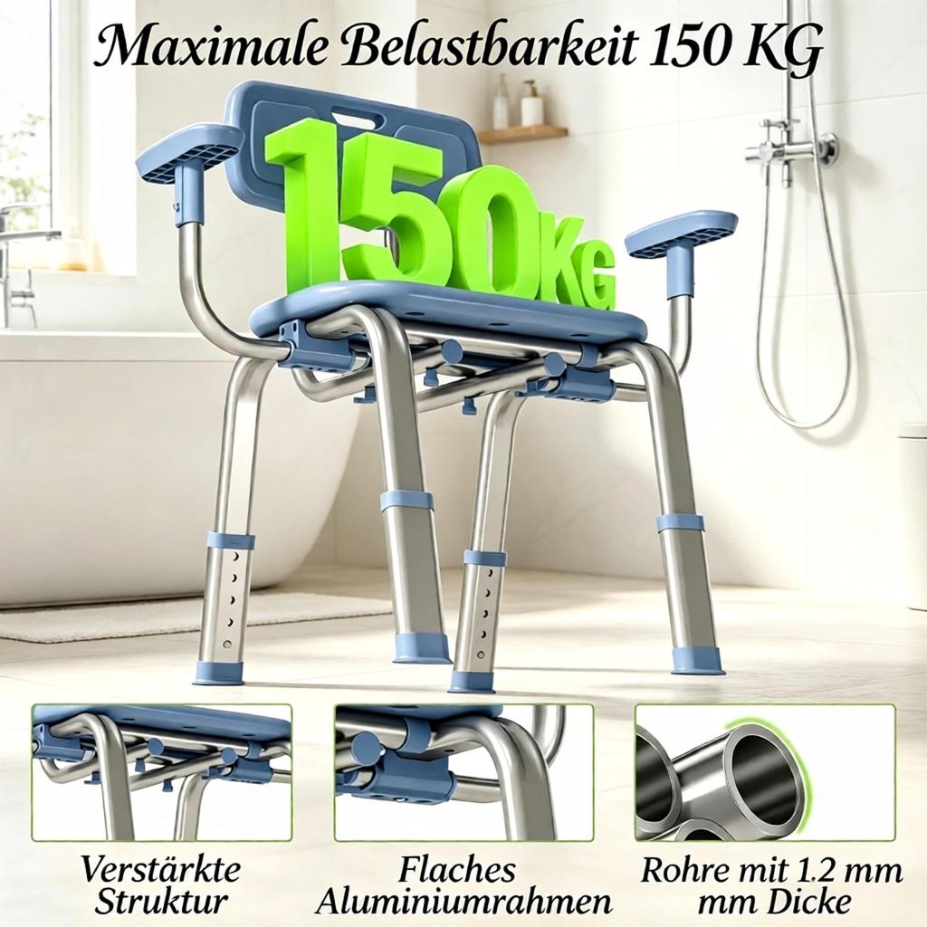 Shower Chair Ergonomic Shower Chair with Height and Seat Adjustment