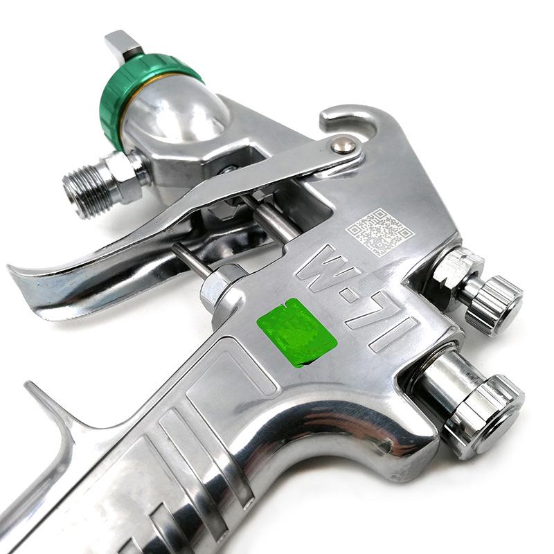 W-71 High Atomization Spray Gun for Sheet Metal, Automotive, Furniture, and Woodworking with Latex and Oil Paint Compatibility.