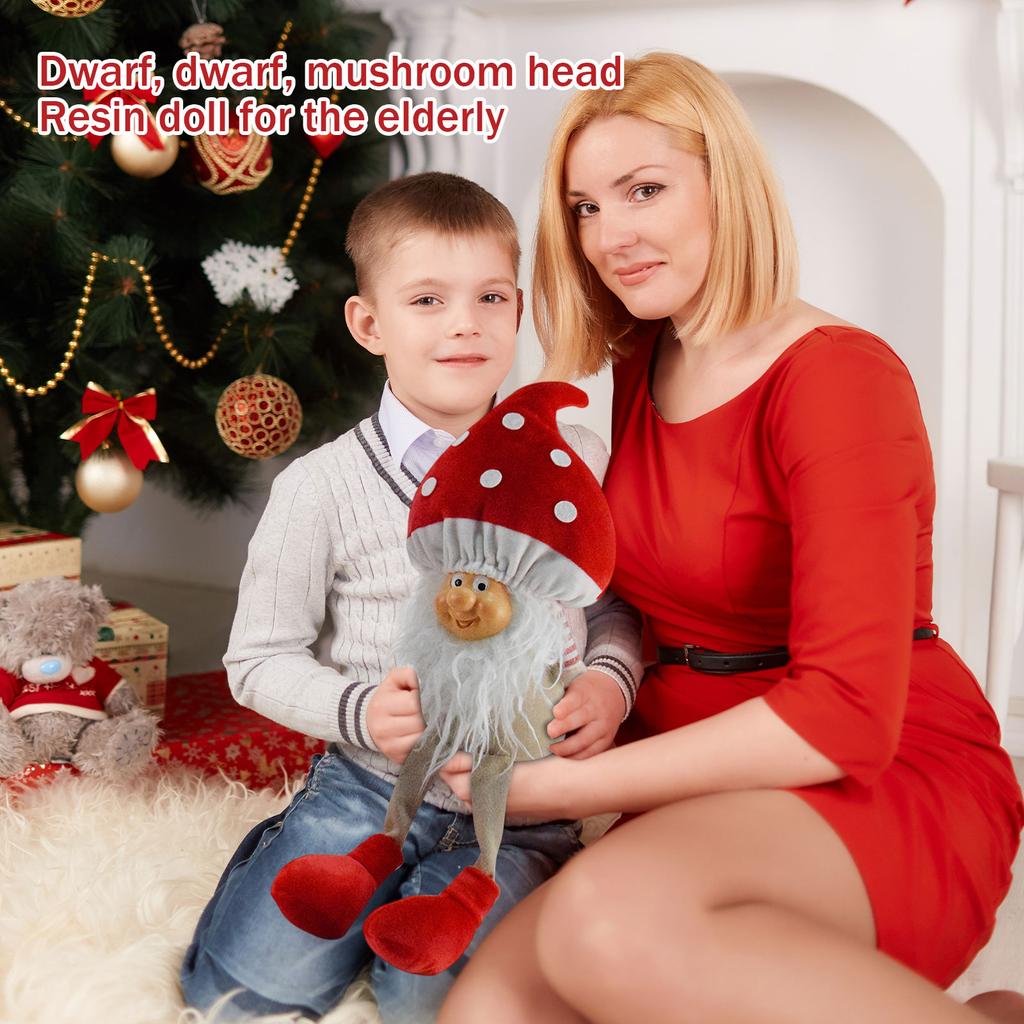 Christmas Decorations, Dwarf Ornaments,  Headed Elderly People, Resin Faced Dolls, Hanging Legs, Finely Decorated Ornaments
