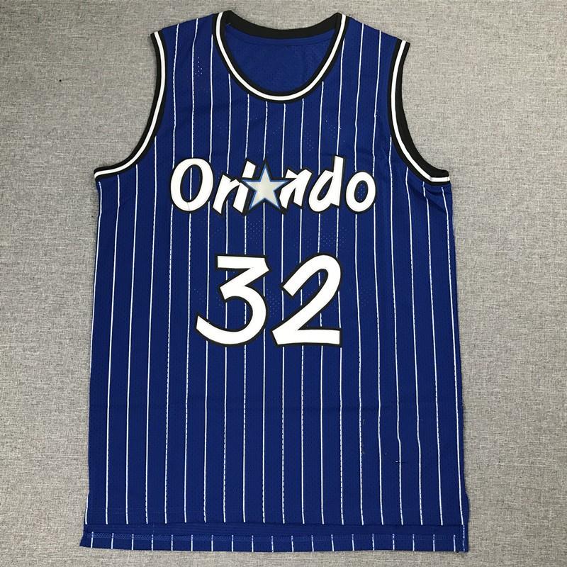 Mens Basketball Jersey Mesh Tank Top With Embroidered Number 32 Shaquille ONeal Style Practice Streetwear