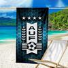 Toalla de Playa con Diseño de Escudo de Club Impreso, Microfibra Súper Suave, Regalo Perfecto Cumpleaños, para Piscina, Playa, Viajes, para familia y amigos
