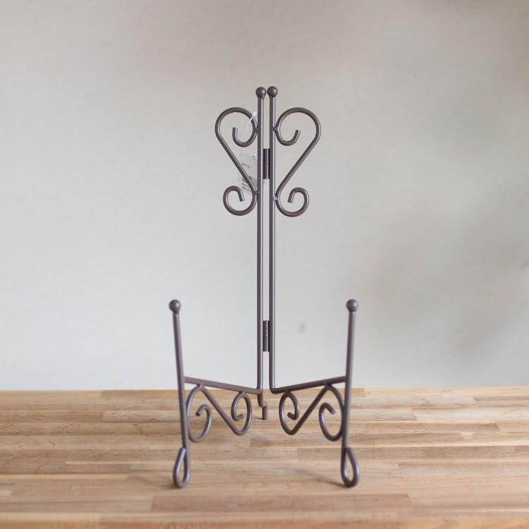 

Flower 35cm tall flower stand wreath stand gardening accessories stand iron stylish antique [Outdoor Stand] Iron stand, foldable, M