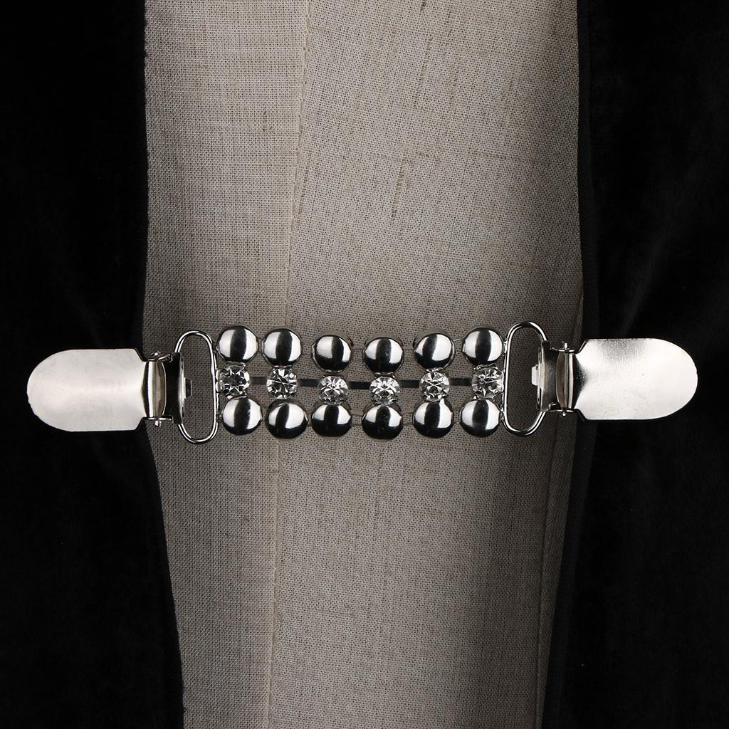 Sweater Cardigan Clip Rhinestone Alloy Plating Clothing Clips