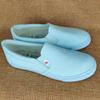 Non-Slip Blue Canvas Shoes for Clean Rooms - Large Size, Elastic Band for Men and Women