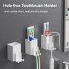 Wall-Mounted Toothbrush Cup Holders - Multi-functional, No-drill Adhesive Installation, Durable Plastic, Modern Minimalist Design