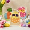 6pcs Egg Rabbit Carrot Easter Bunny Candy Boxes with Handle Candy Gift Bag  Spring Parties