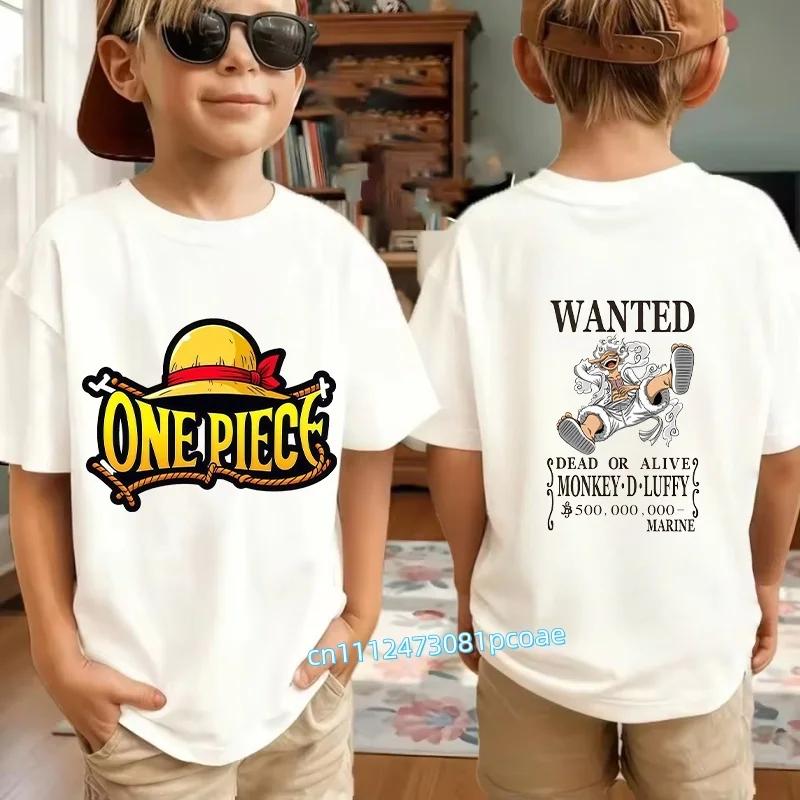 Boys Girls T Shirt Summer Kids Anime TShirt Zoro Nami Chopper Cute Clothes Cartoon Tees Birthday Gifts Tops