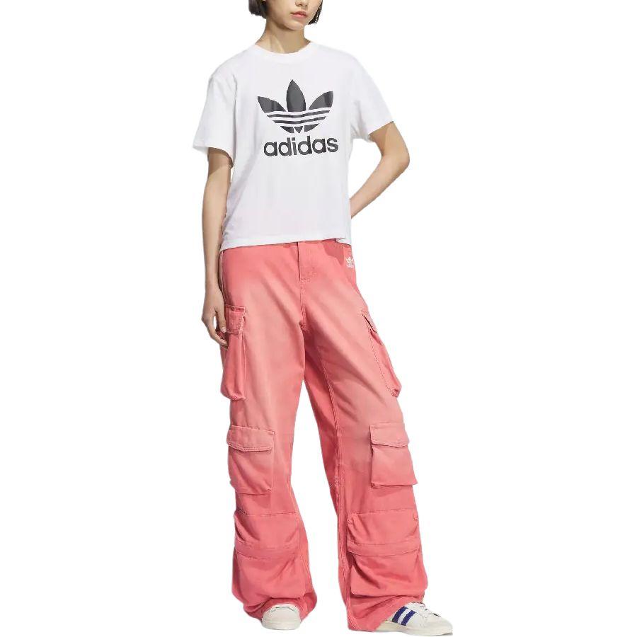 Adidas Originals FW25 Team Multicargo Denim Pant Fashion Versatile Comfortable Loose Fit Multi-Pocket Work Pants Women Pants KC5869