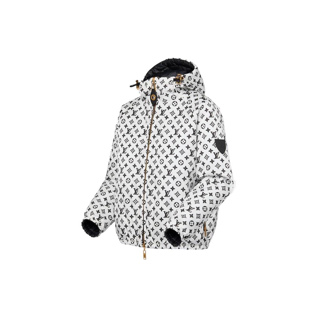 LOUIS VUITTON Reversible Pinstripe Nylon Hooded Jacket 1ABR9A