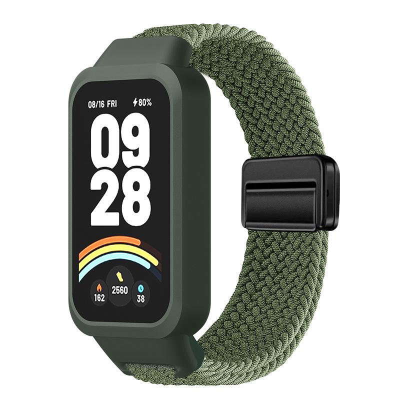 

Чохол для ПК+Ремінець для mi band 9 8 активні аксесуари спортивний Нейлоновий браслет correa+Захисний бампер корпус Чохол для Redmi band 3 2 For Redmi band 3
