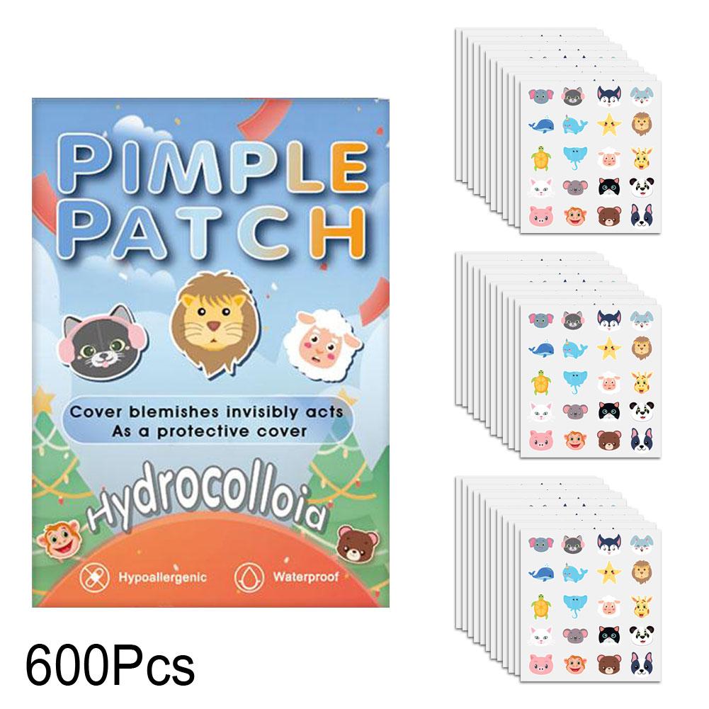 600Pcs Animal Shaped Acne Dark Dots Patches High-end Pimple Acne Cover Facial Acne Treatment Stickers Zits Blemishes Patches