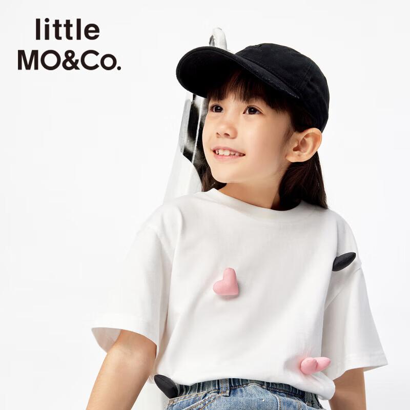 

little MO&Co. Kids 5A Anti-Bacterial Pure Cotton 3D Heart T-Shirt 160