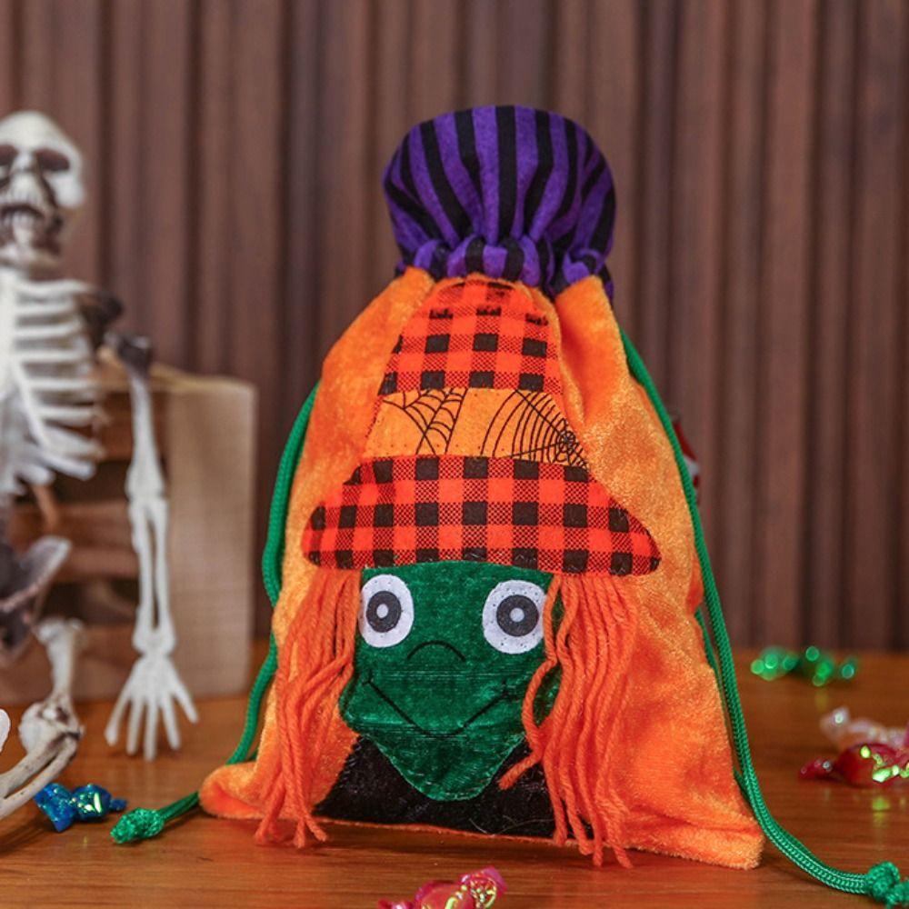 

Non-woven Halloween Candy Drawstring Bag Storage Bucket Pumpkin Bag Trick or Treat Bag Children style2