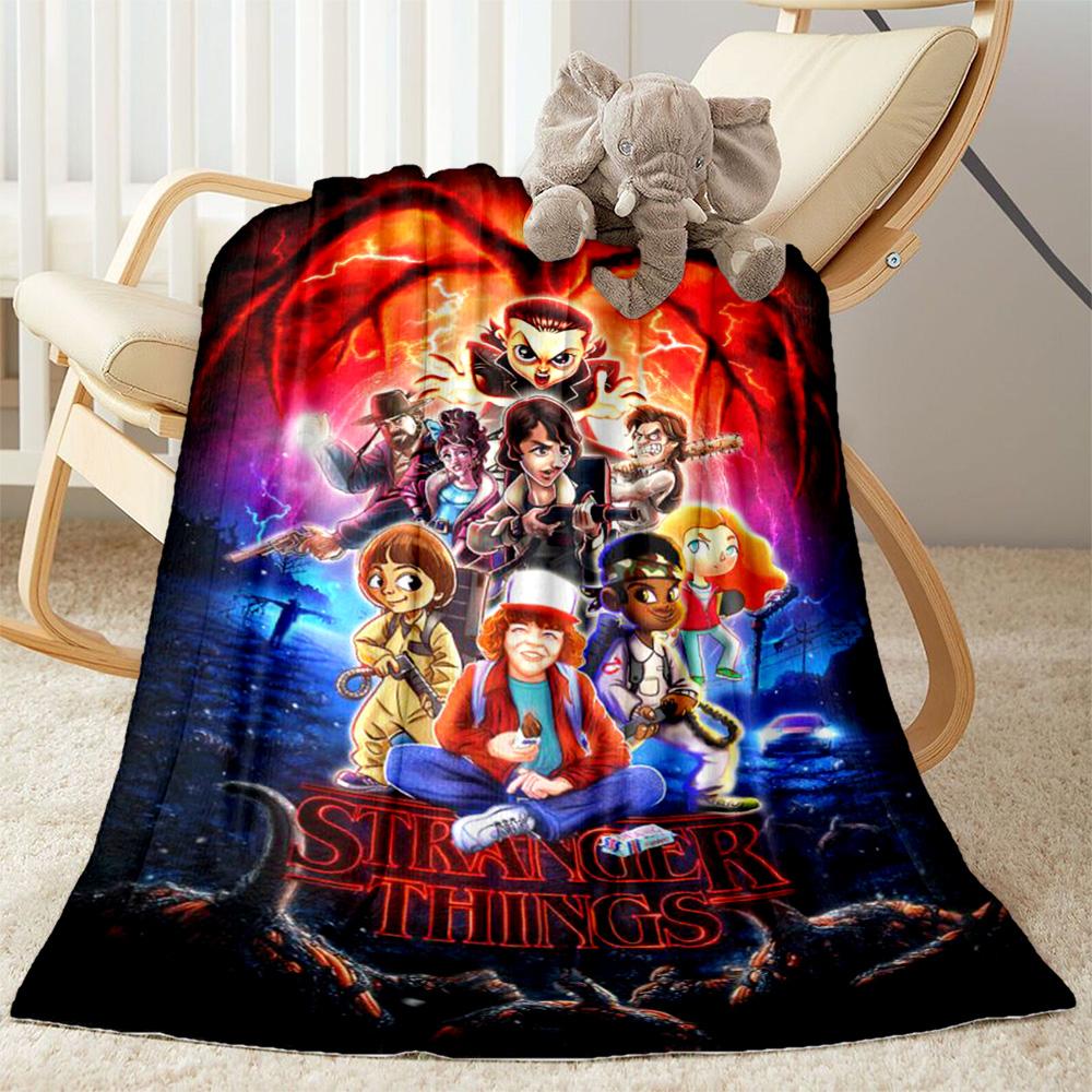 Stranger Things Blanket Suitable for sofas,travel, living rooms also a good gift for friends and family Suitable for all seasons.