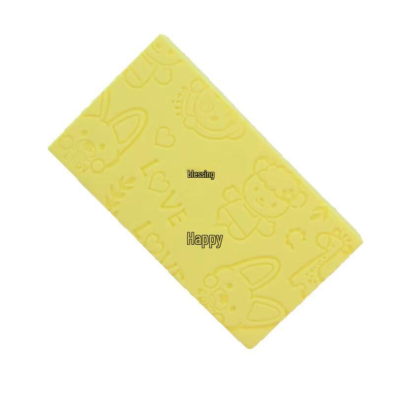 3D Baby Bath Sponge - Fish Scale Pattern, Gentle & Painless Back Scrubber for Sensitive Skin