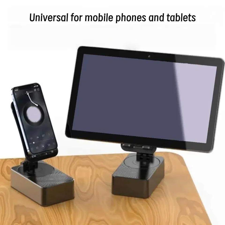 3 in 1 Bluetooth Desktop Handyhalterung Halterung Multifunktions Faltbare Drehbar Halter Anruf Lautsprecher Audio Powerbank