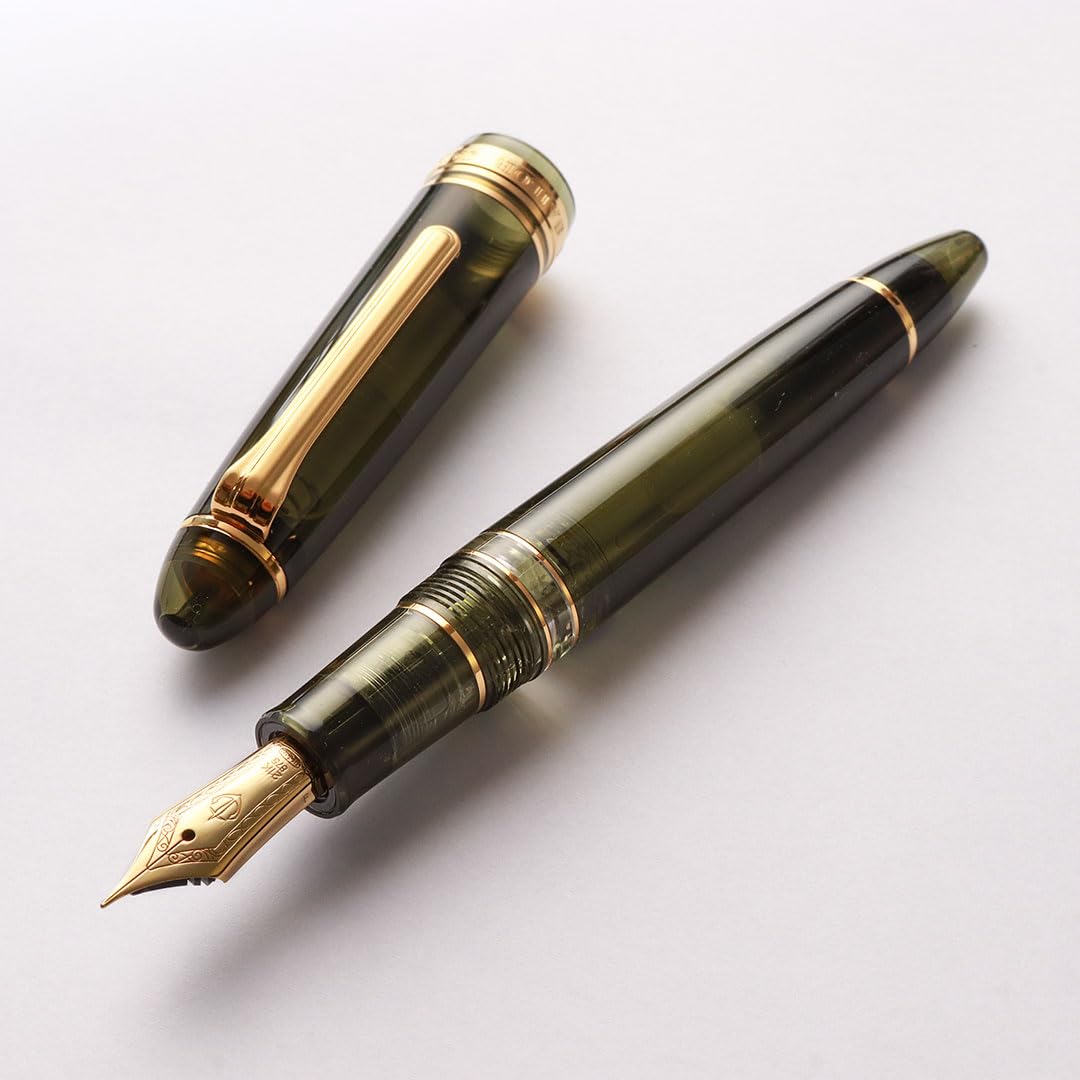 

WANCHER Limited Edition Fountain Pen SAILOR Original Profit Realo Champagne Dark Green 21K Gold Fountain Pen Special Medium [Wancher Edition] (M Nib) зелений