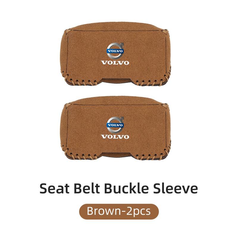Car Suede Safety Belt Buckle Protector Cover Interior Accessories For Volvo AWD C30 C70 S60 S80 T6 V40 V50 V60 V70 V90 XC60 XC90
