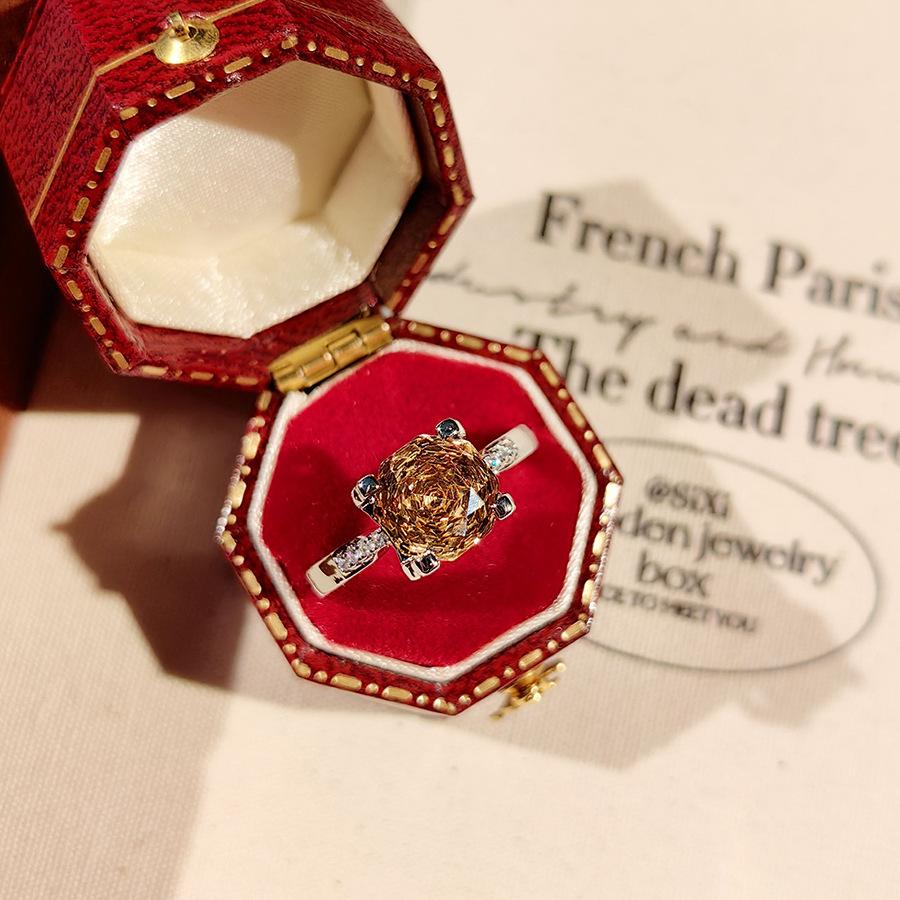 Classic Bull Head Star Anise Rose Cut Paraiba Pendant Necklace Colorful Diamond Stud Earrings Pink Diamond Ring Sea Blue Bracelet