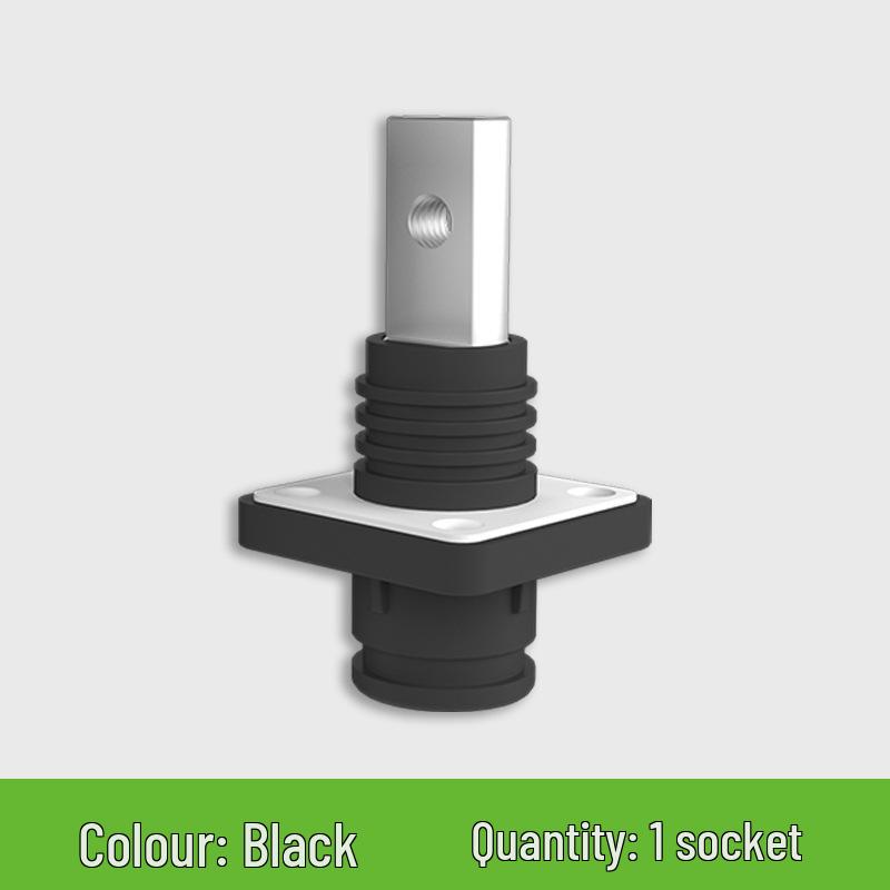 Black and Orange Angled Plug Socket; Positive/Negative Pole Energy Storage Connector; Threaded Hole; 70A-120A Current Capacity