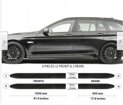 BMW 5 2010-2016 - BLACK Side Door Strips