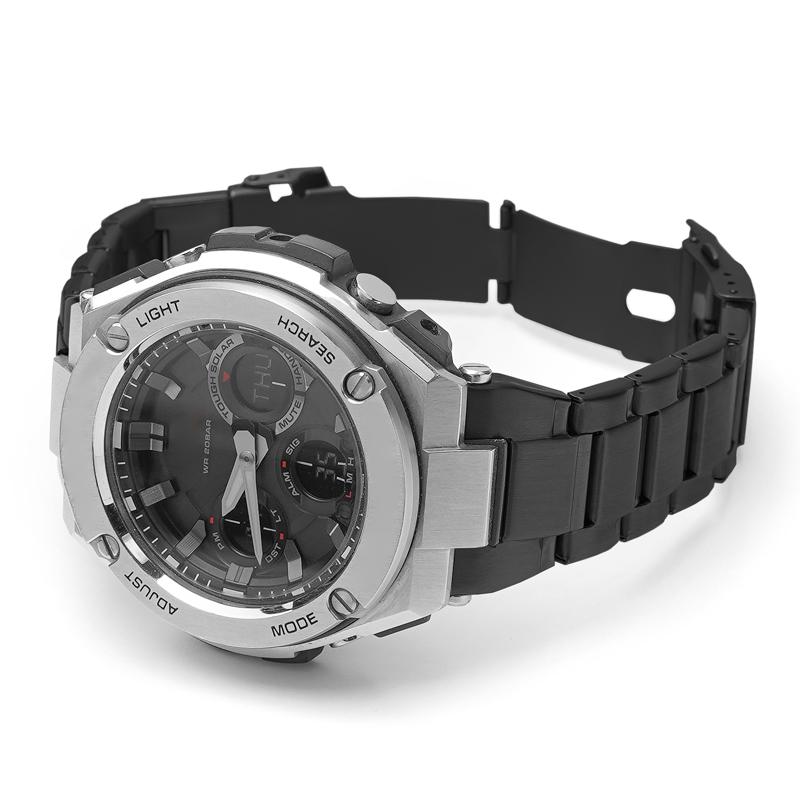 Stainless Steel Strap for Casio G-Shock GST-W300/400G/B100/S310/S120/S110/W110 Men Metal Silver Black Watch Band Bracelet Chain