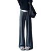 Women's 2025 Spring & Autumn Soft Knit Sequin Rhinestone Wide-Leg Trousers