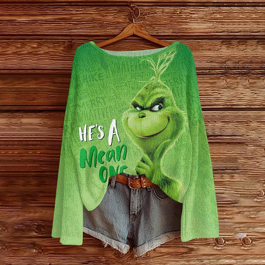 Christmas Sweatshirts For Women Knit Sweater Cute Shirt Fall Crewneck Pullover Tops