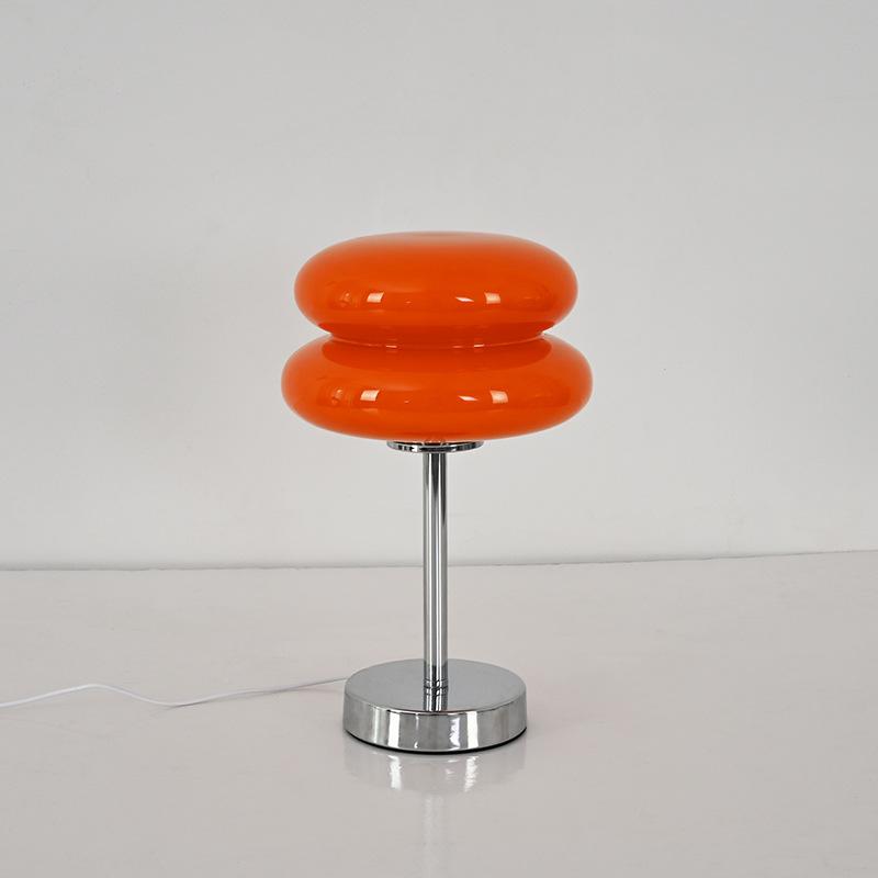 Table Lamp Glass Double Layer Tart Antique Mushroom Bedside Table Lamp Night Light Ambient Table Lamps