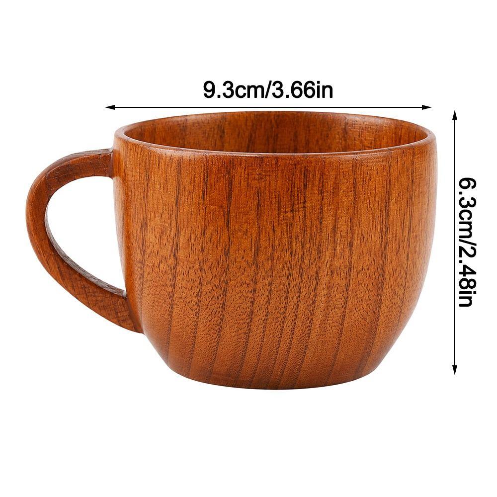 Portable Wooden Cup Natural Wood Wooden Mug Vintage Drinking Cup Tea