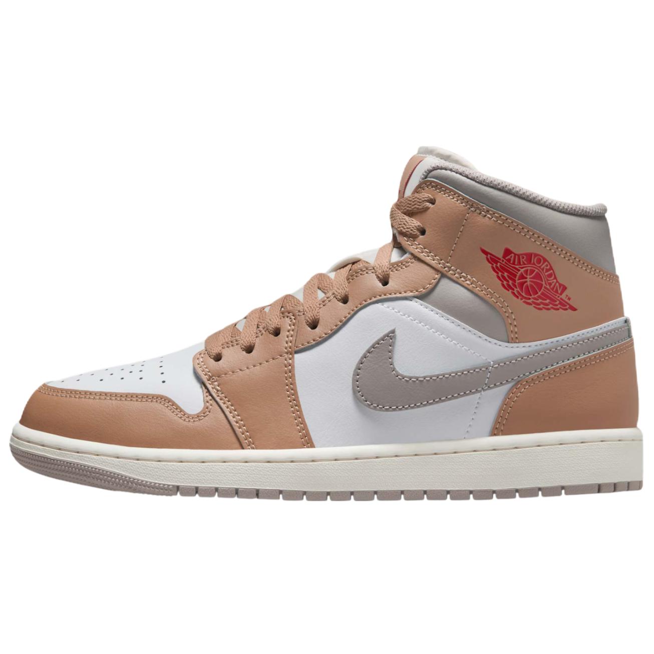 

Кросівки Air Jordan 1 Mid Hemp White Unisex College-Grey Fire-Red DQ8426-200 44