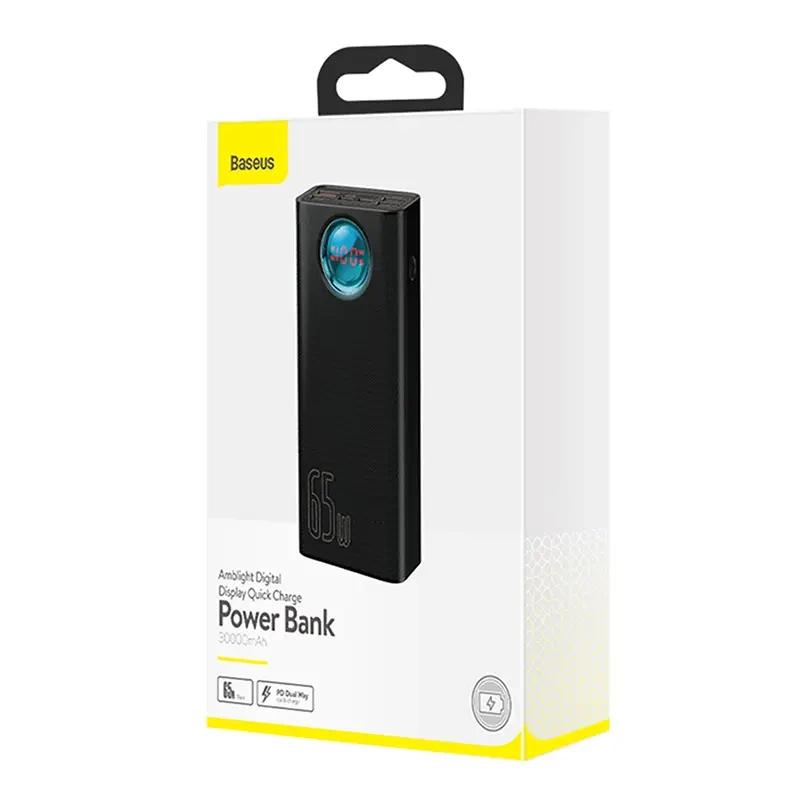 Powerbank Baseus Amblight 30000Mah, 4Xusb, Usb-C, 65W (Czarny)