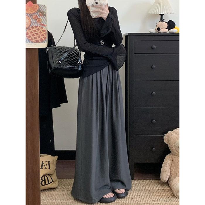 Culottes de pierna ancha de cintura alta para mujer, efecto rejuvenecedor, Verano 2026