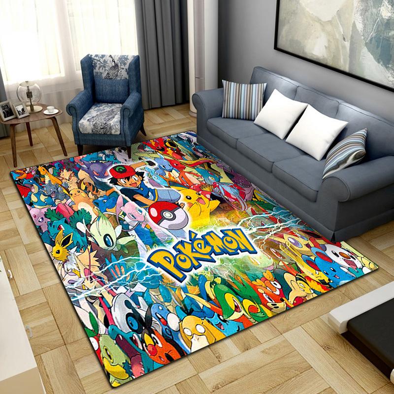 Pokemon Anime Druck Teppich Wohnzimmer Haus Mode Dekoration Büro Schreibtischstuhl Teppich LXR120