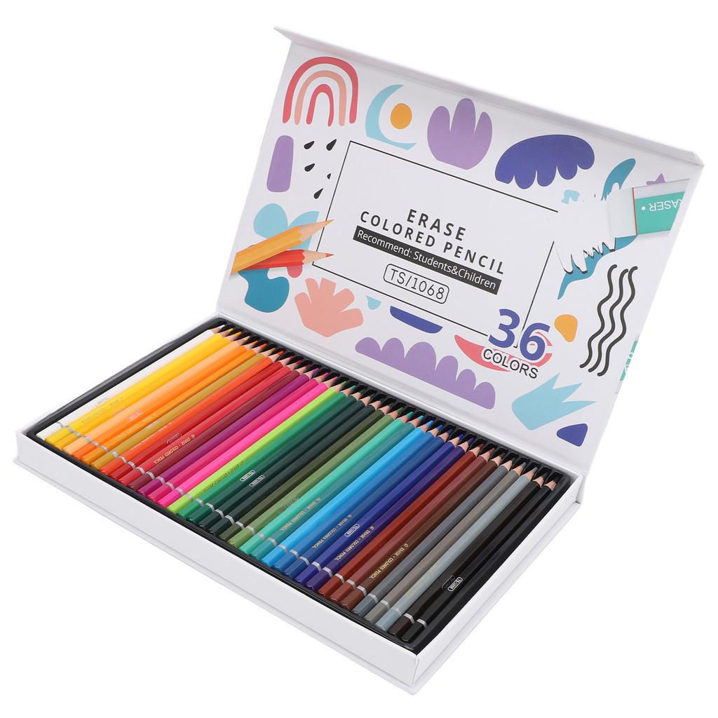 Erasable Colored Pencils 36 Colors Kids Adults Bulk Set for Students Art Drawing Doodle Colour